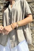 Asher Cap Sleeve Blouse Earth